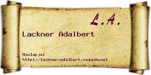 Lackner Adalbert névjegykártya